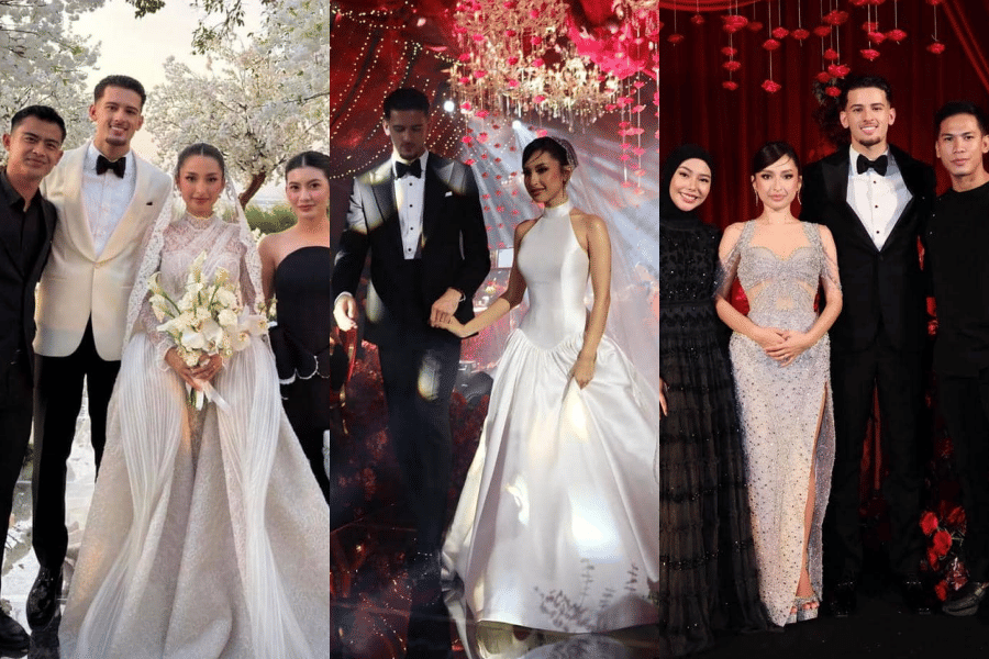4 Gaya Jennifer Coppen saat Resepsi Nikah dan After Party, Mewah!