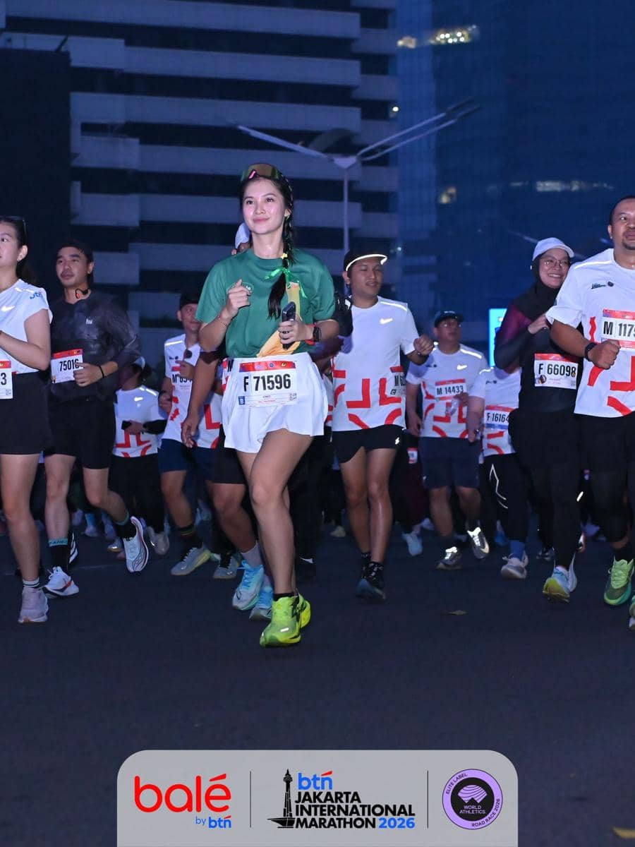 gaya artis di BTN Jakarta International Marathon (BTN JAKIM) 2026