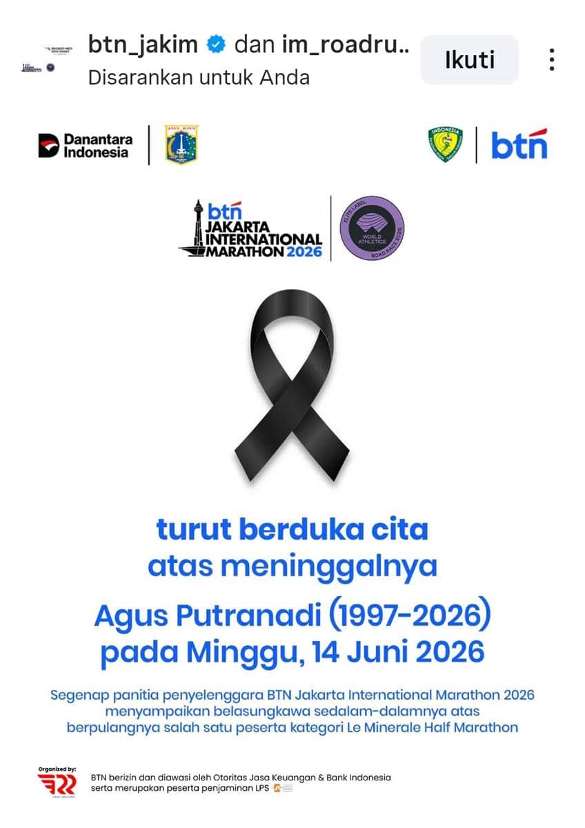 Peserta JAKIM Meninggal, Pramono Janji Evaluasi Event Lari di Jakarta