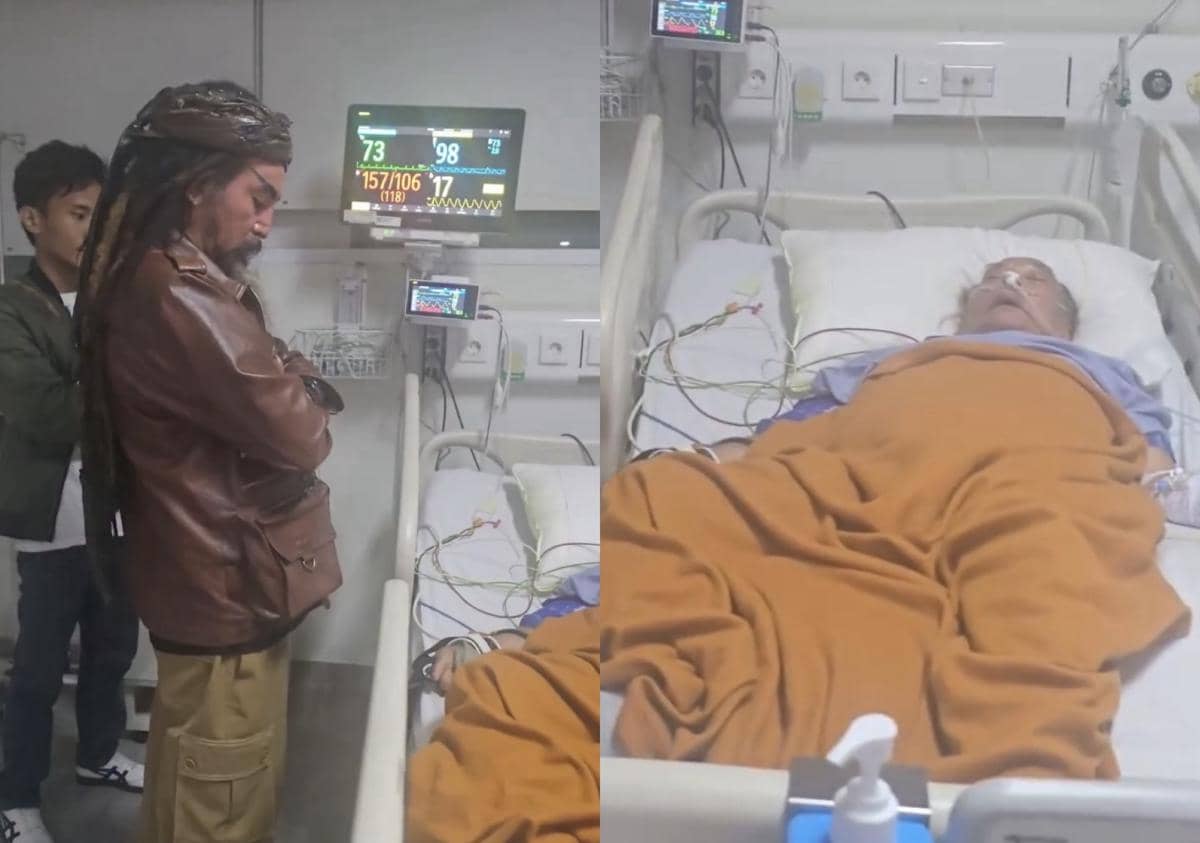 7 Potret Limbad Jenguk Haji Bolot di Rumah Sakit, Doakan Lekas Sembuh