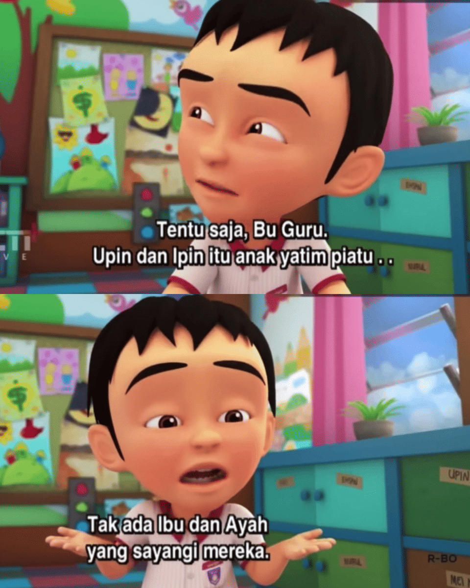 Meme asbun Fizi di Upin & Ipin episode Cucu Kesayangan Opah