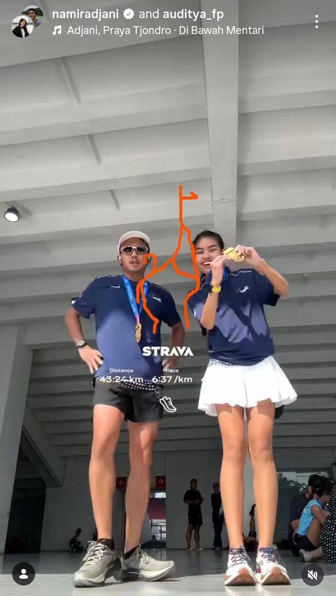 gaya artis di BTN Jakarta International Marathon (BTN JAKIM) 2026