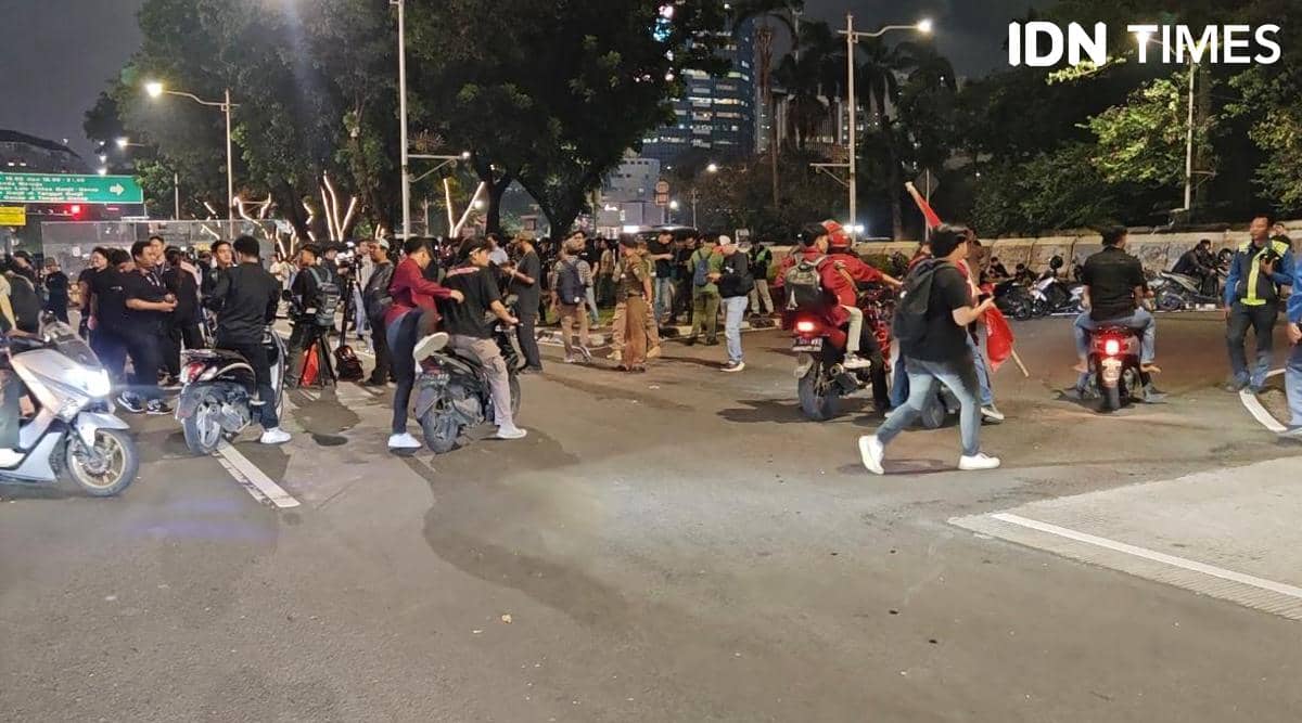 Demo Mahasiswa di Patung Kuda Bubar, Lalu Lintas Kembali Normal