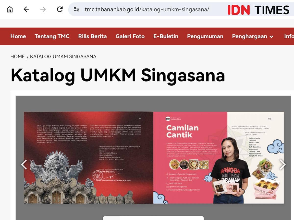 Pemkab Tabanan Promosikan UMKM Lewat e-Katalog Jayaning Singasana