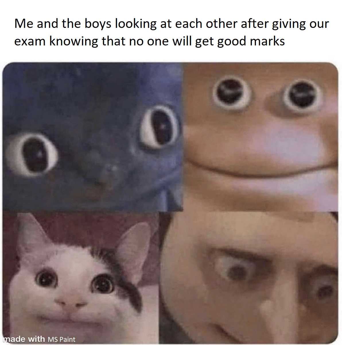 meme kartun tentang ujian akhir