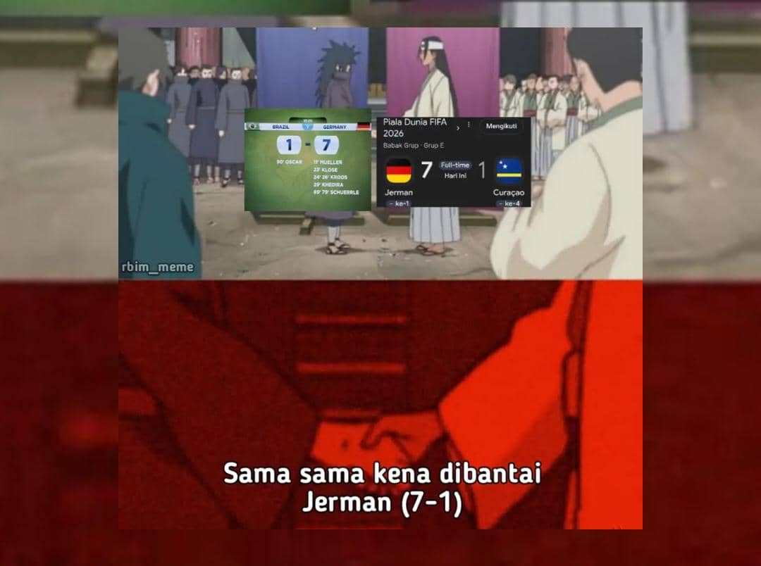 8 Meme Curaçao vs. Jerman 7-1, Ingatkan Kekalahan Brasil pada 2014