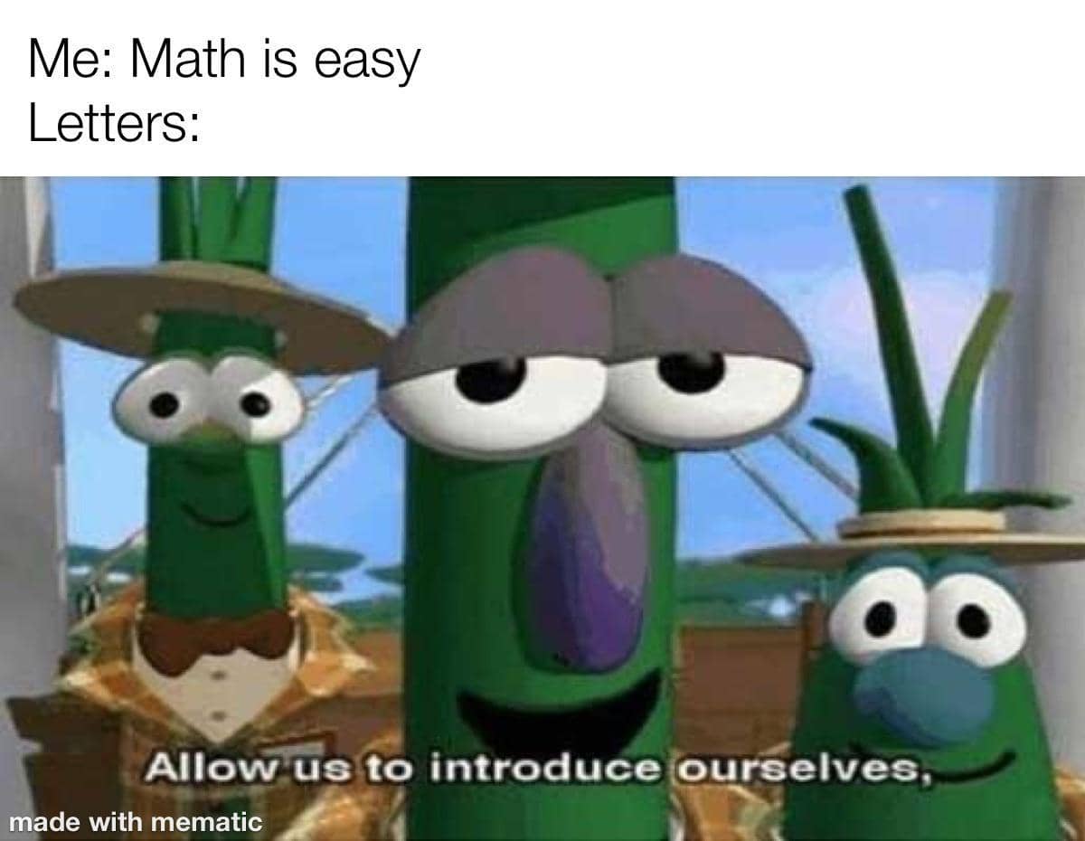 meme kartun tentang aljabar