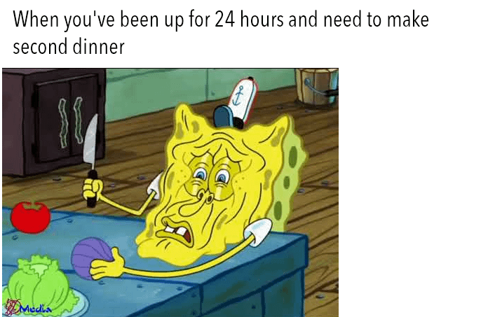 meme SpongeBob tentang kelaparan