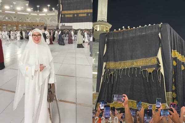 Potret Fitri Carlina Ibadah Umrah 1 Muharram, Lihat Pergantian Kiswah