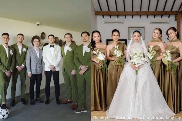 7 Potret Bridesmaids dan Groomsmen Jennifer Coppen dan Justin Hubner