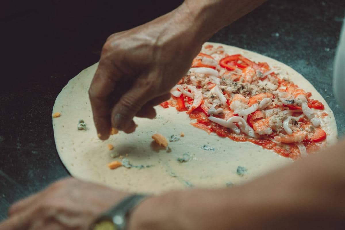 ilustrasi membuat quesadilla daging sapi