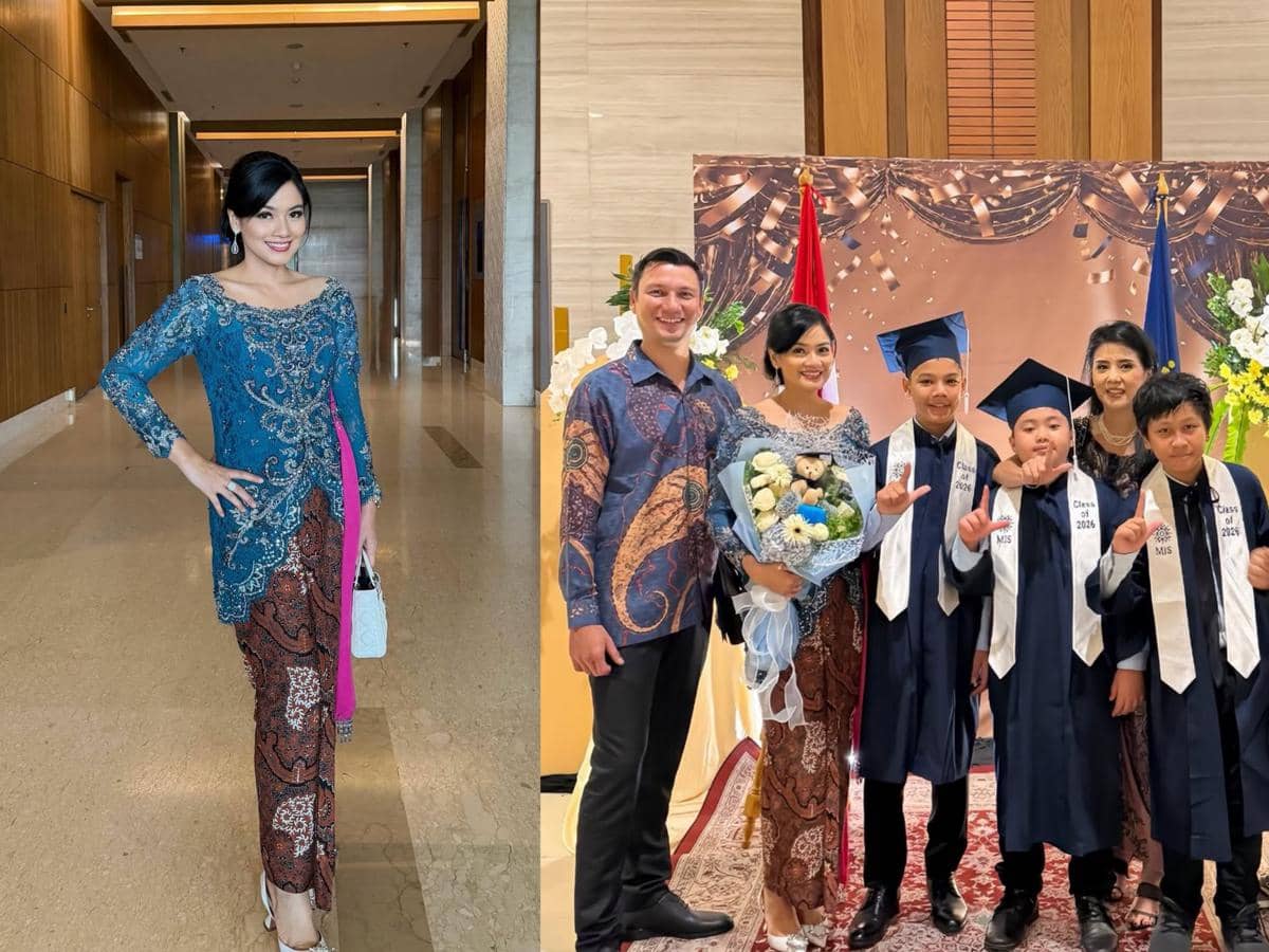 gaya seleb di wisuda anaknya