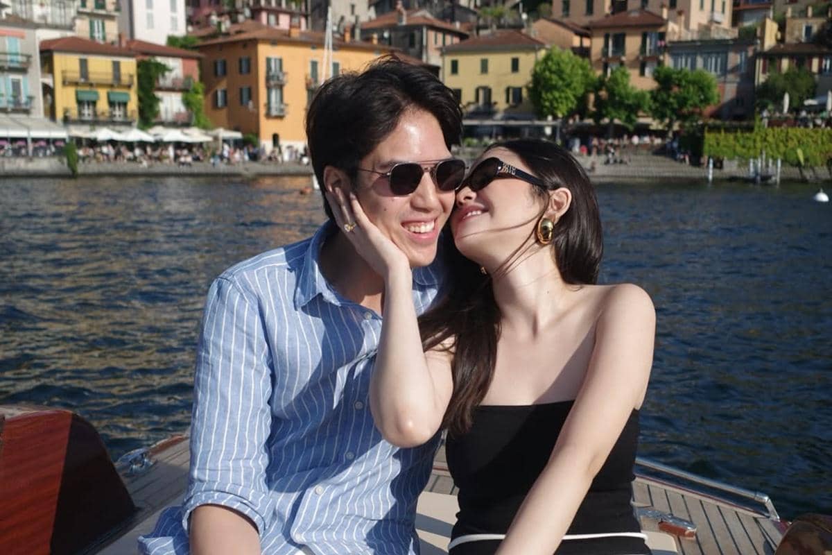 7 Potret Syifa Hadju dan El Rumi Keliling Lake Como Naik Perahu Mewah