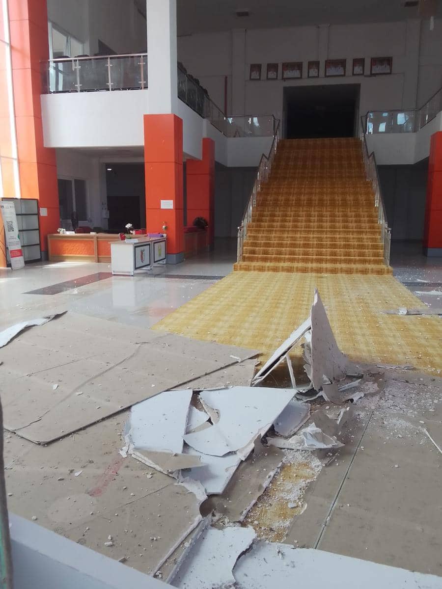 Kantor Bupati Sigi, Sulawesi Tengah, terdampak gempa M6,7, Selasa (16/6/2026). Dok. Istimewa