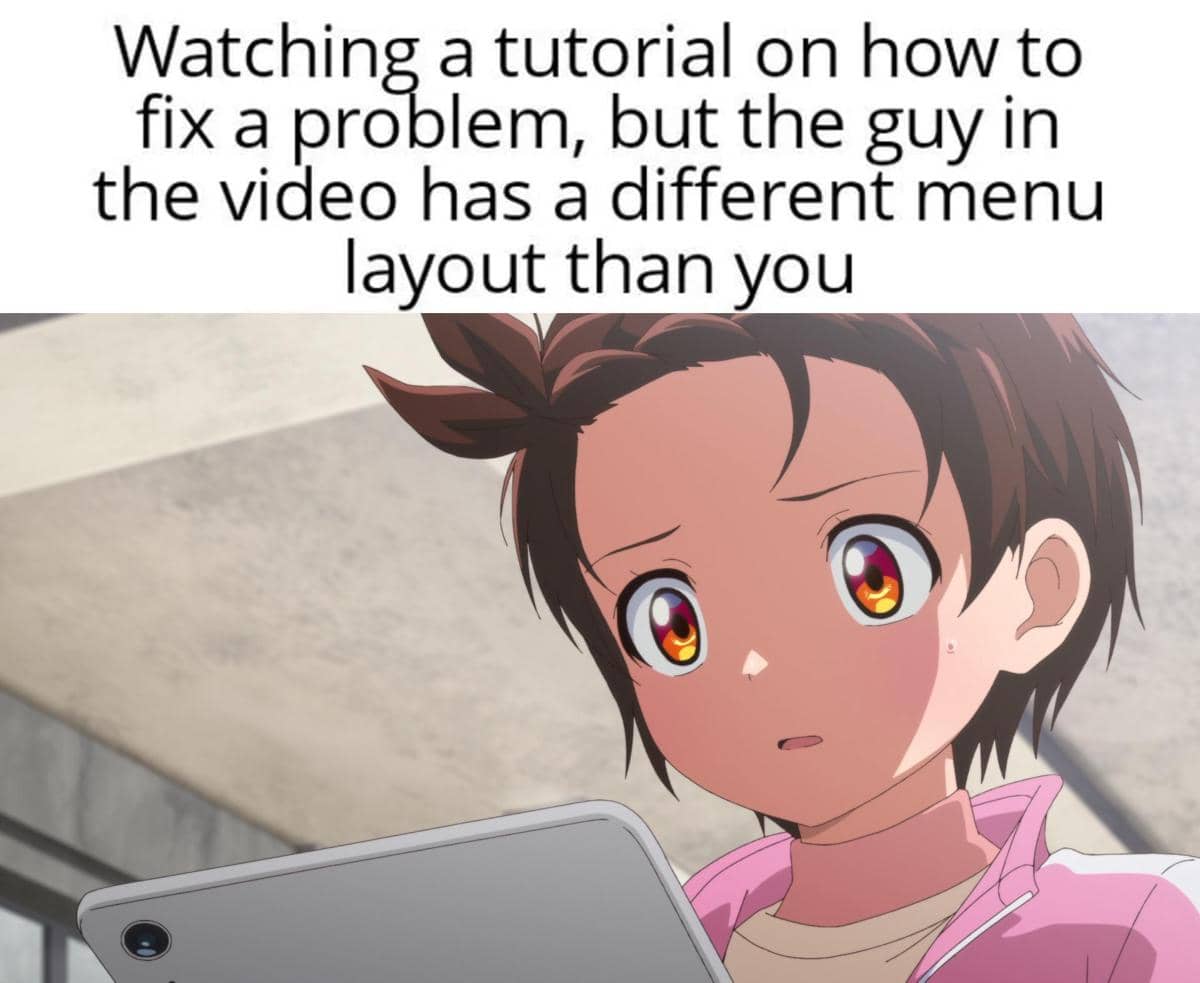 meme anime tentang tutorial