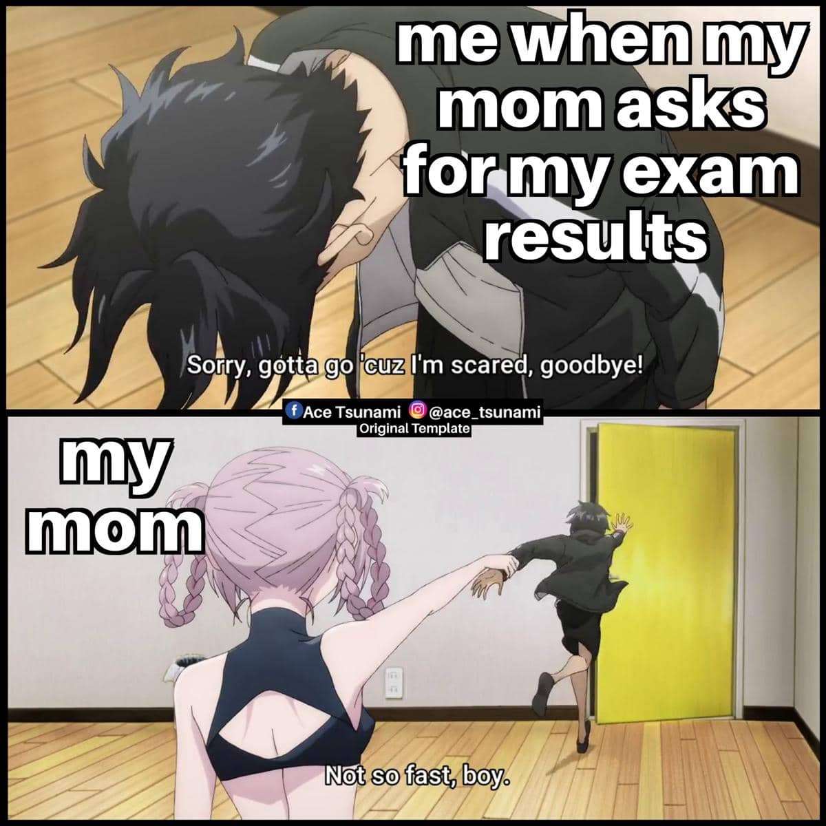 meme anime tentang dihukum orangtua