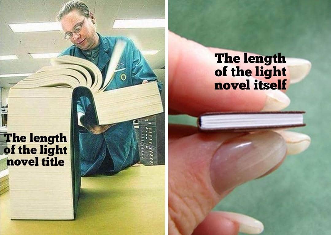 meme anime tentang pembaca light novel