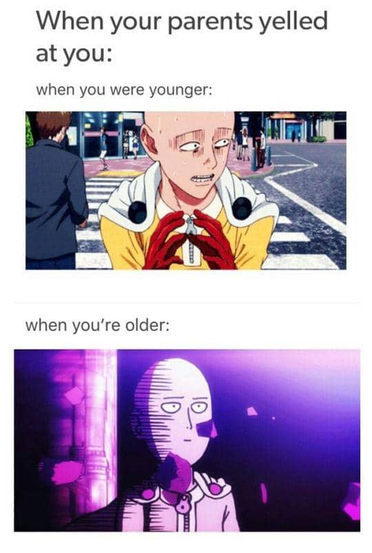 meme anime tentang dihukum orangtua