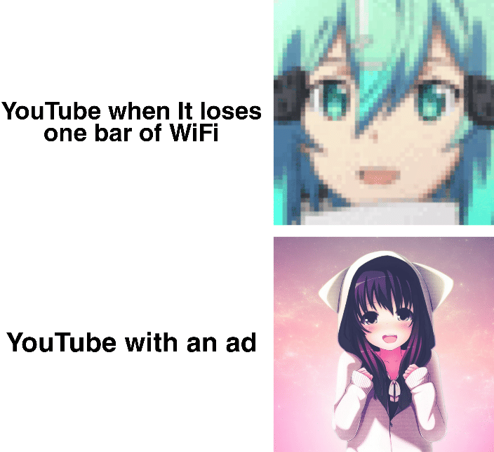 meme anime tentang iklan YouTube