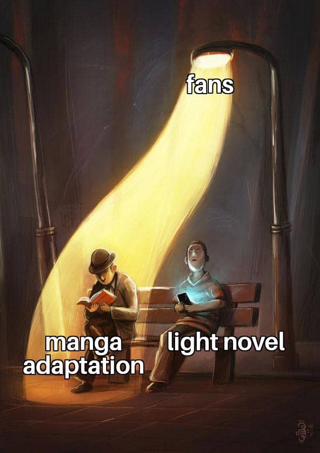 meme anime tentang pembaca light novel