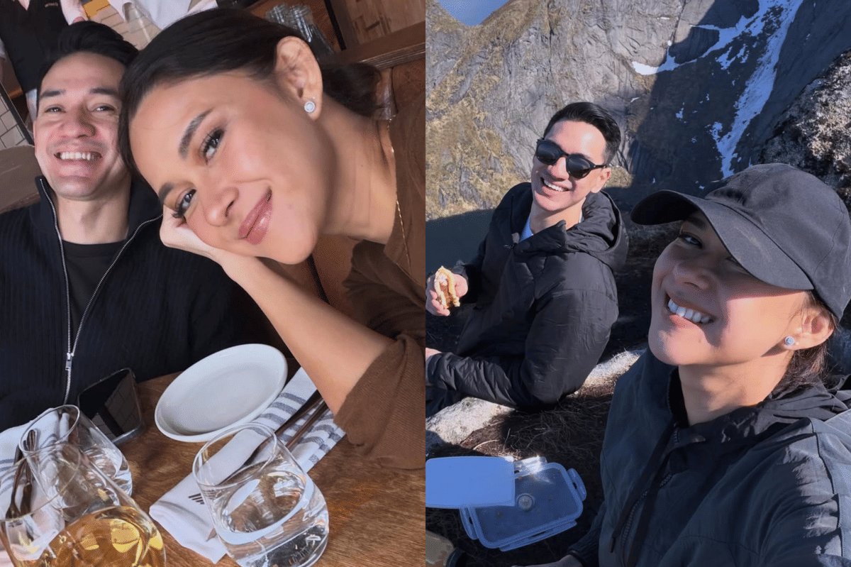 Potret 20th Anniversary Nana Mirdad dan Andrew White di Lofoten Norway