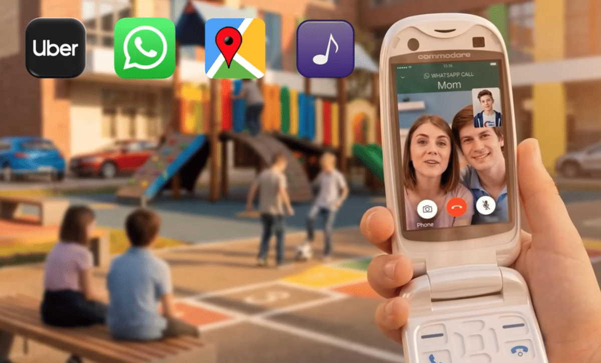 aplikasi WhatsApp tersedia pada HP Commodore Callback 8020