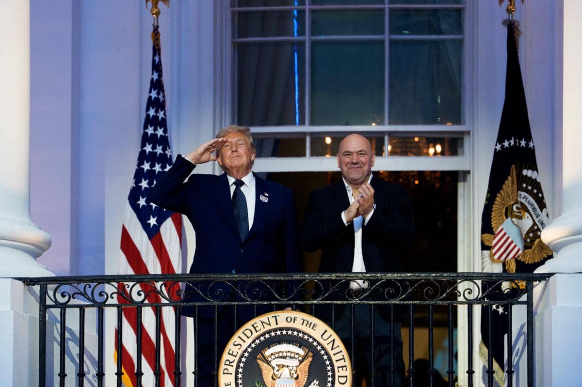 Presiden AS Donald Trump dan CEO UFC Dana White
