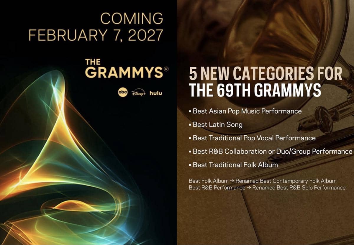 Grammy 2027 Akan Punya 5 Kategori Baru, Ada Best Music Asian Pop