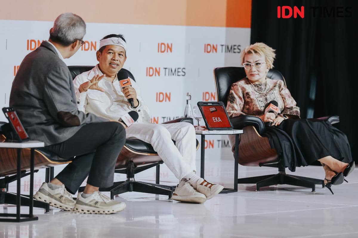Gubernur Jawa Barat, Dedi Mulyadi (KDM) dalam acara Indonesia Summit 2026.