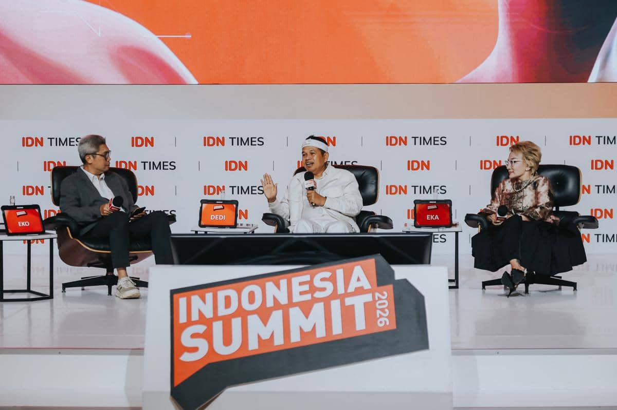 Gubernur Jawa Barat, Dedi Mulyadi (KDM) dalam acara Indonesia Summit 2026.