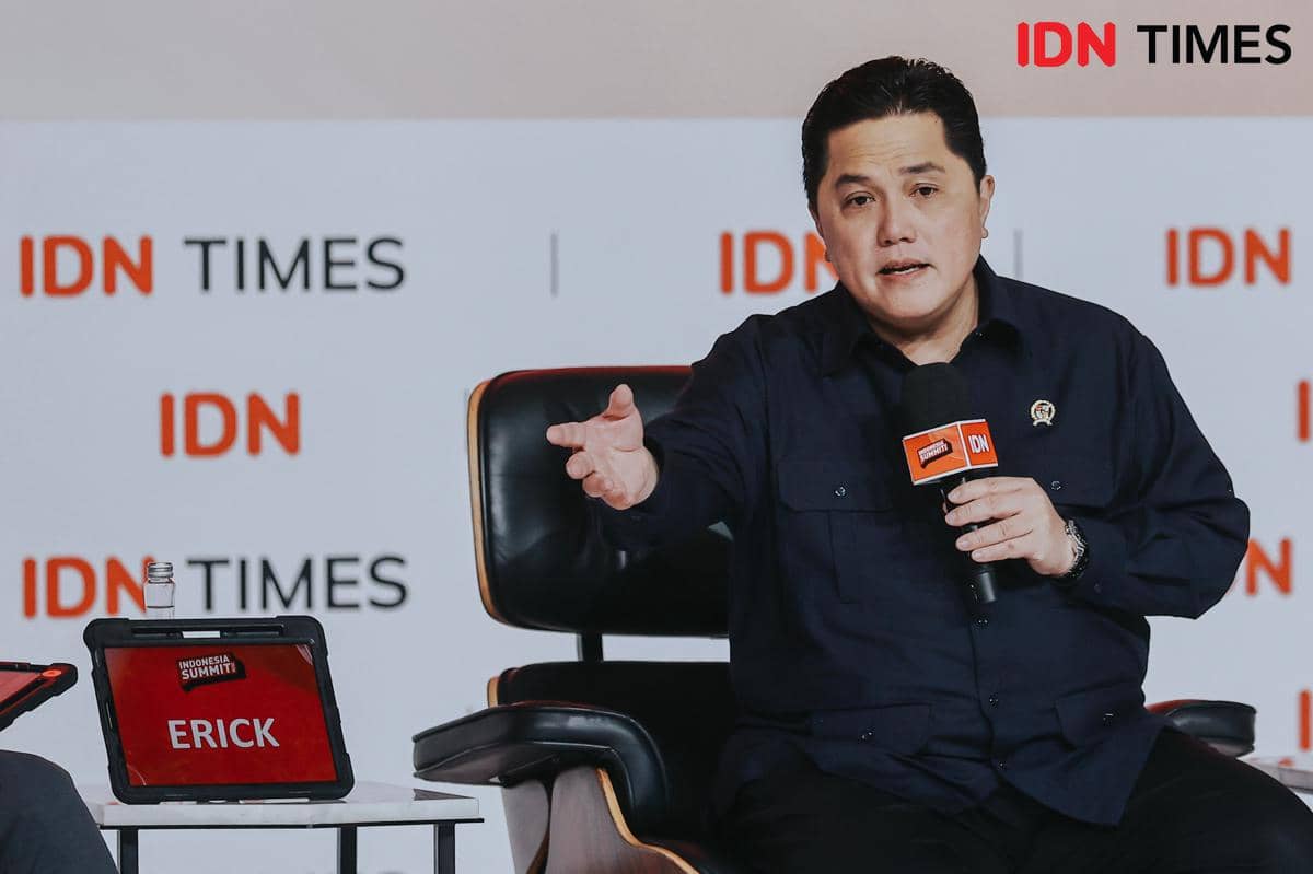 Menpora RI, Erick Thohir di acara Indonesia Summit 2026.