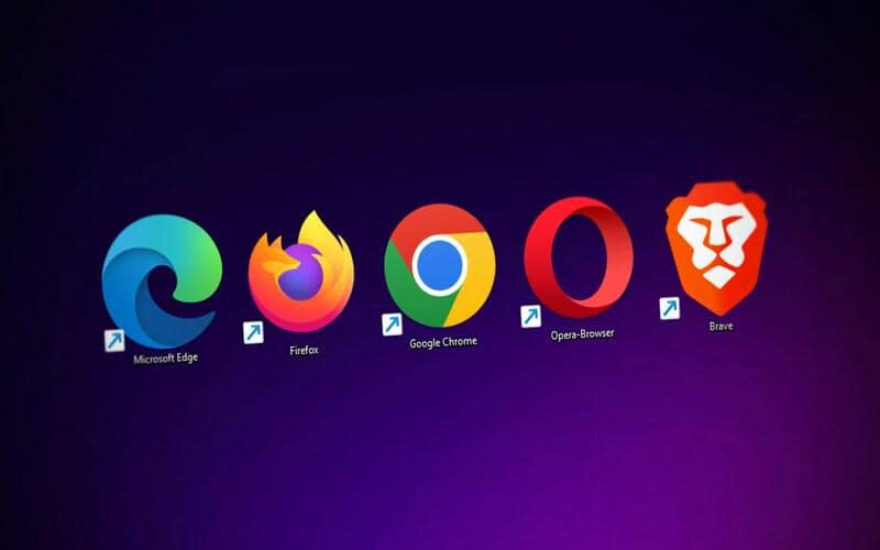 ilustrasi beragam browser web populer