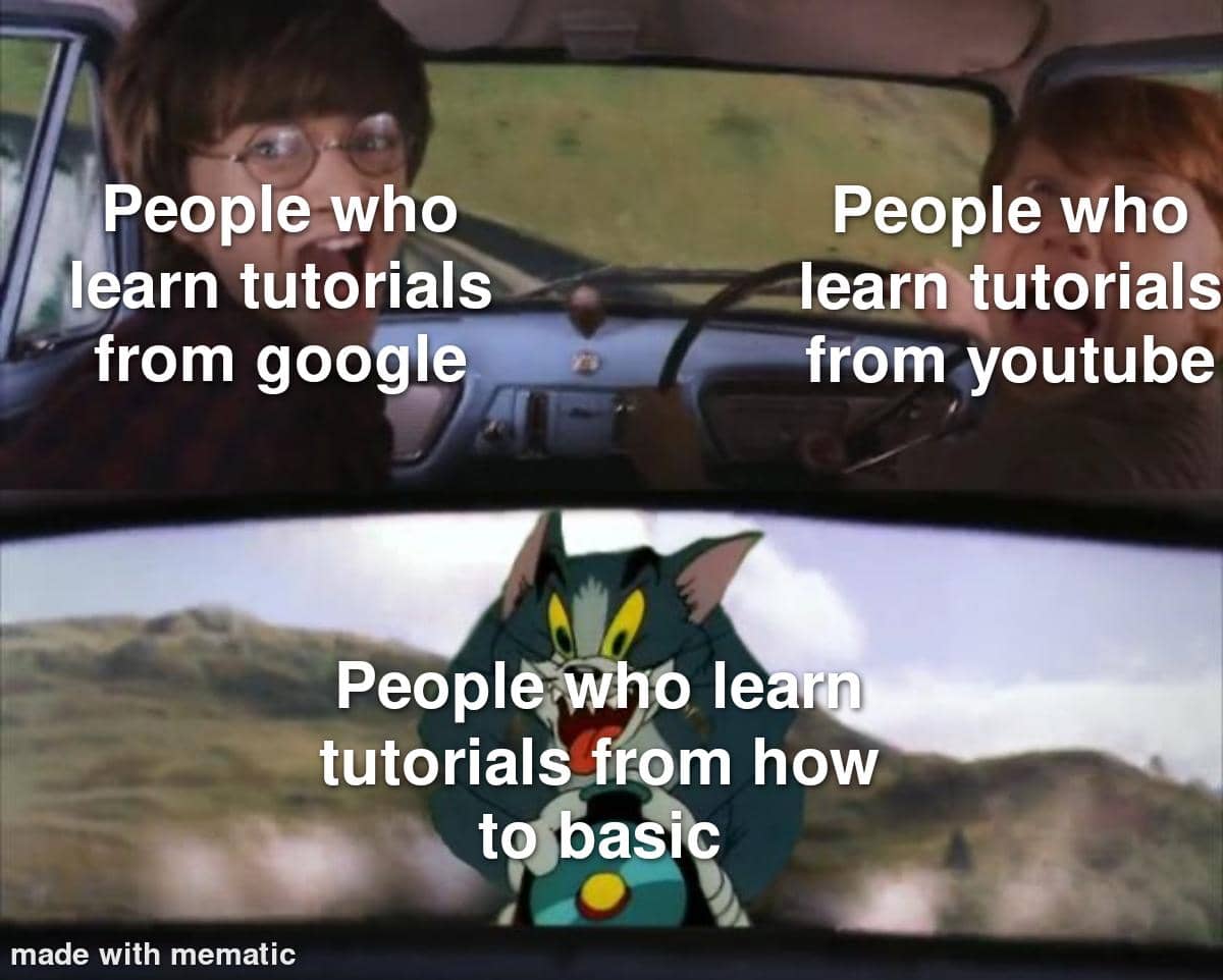 meme kartun tentang tutorial