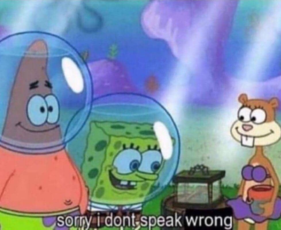 meme SpongeBob tentang komunikasi