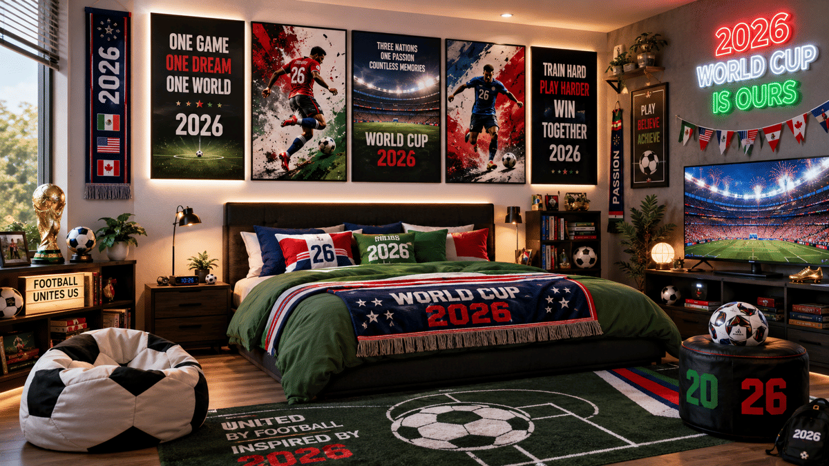 7 Ide Desain Kamar Tidur untuk Pencinta Bola, Berasa Tidur di Stadion!