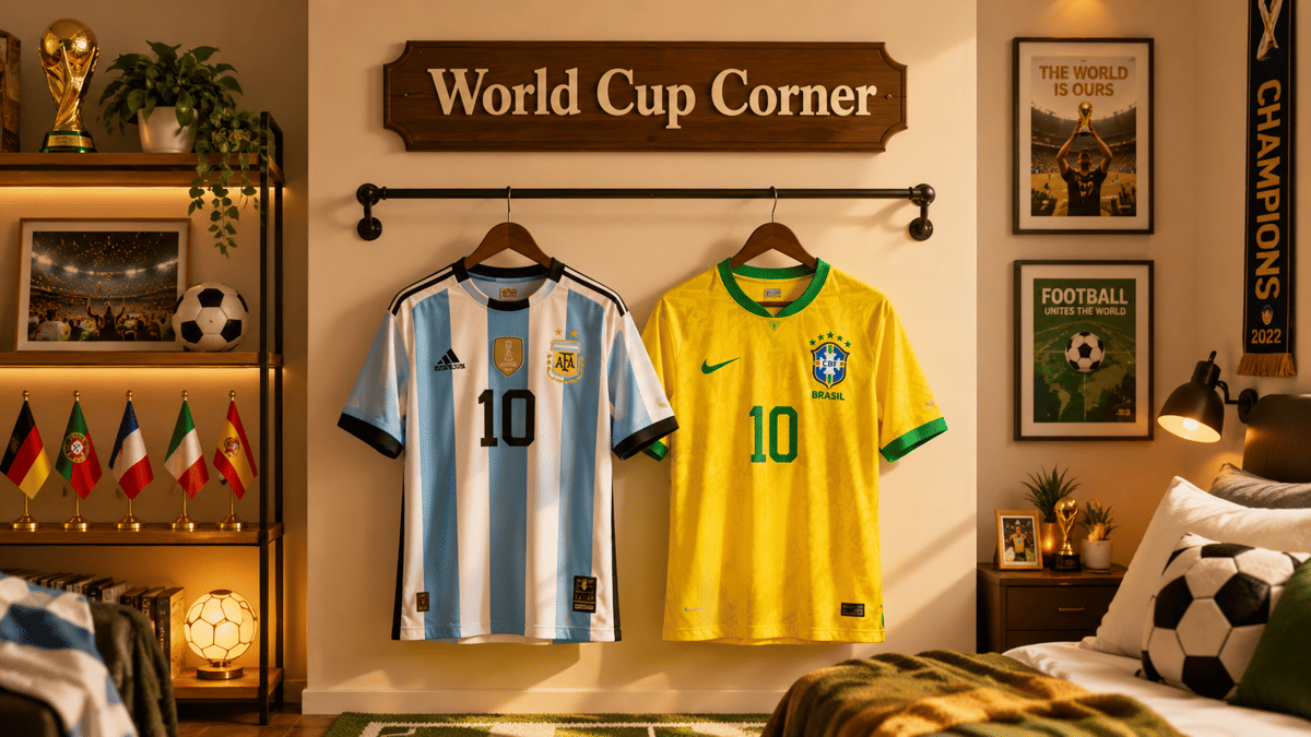 Dekorasi rumah dengan jersey bola