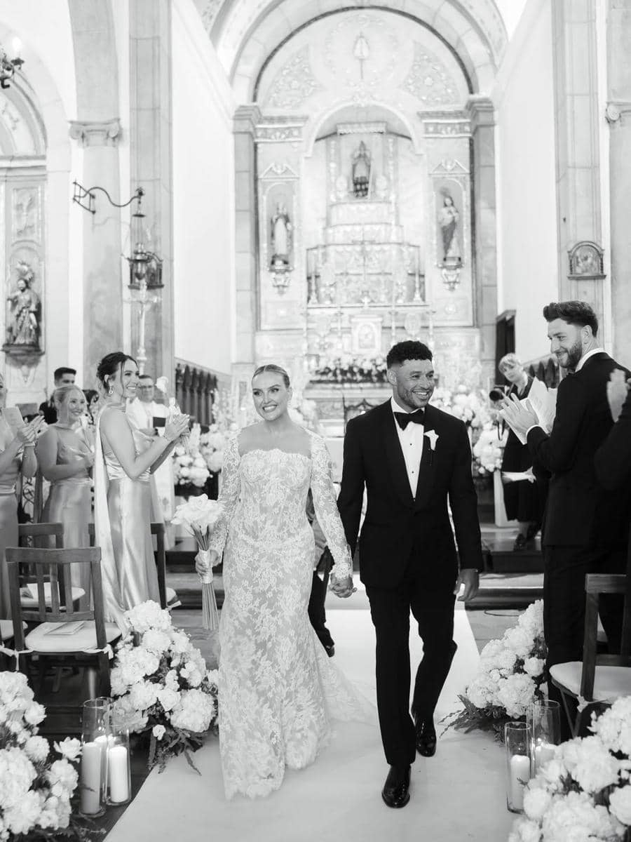 potret pernikahan Perrie Edwards dan Alex Oxlade-Chamberlain di Portugal