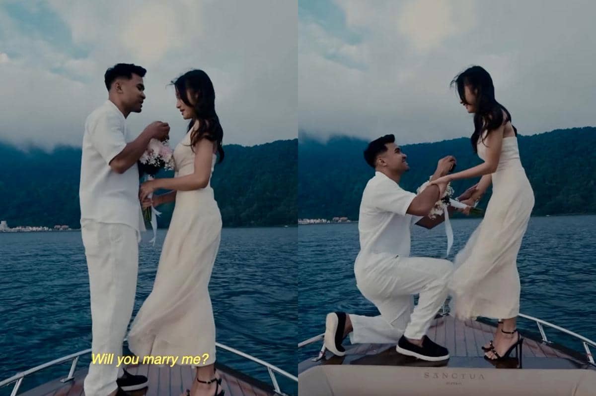 Momen Asnawi Mangkualam Lamar Yuriska Patricia di Bedugul