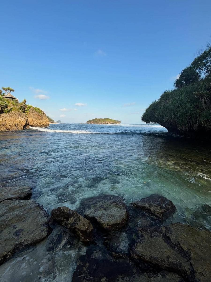 Tatjana Saphira saat liburan ke Gunung Kidul