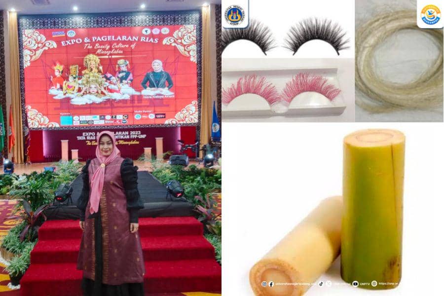 Dosen UNP Sulap Pelepah Pisang Jadi Bulu Mata Palsu, Halal dan Sustain