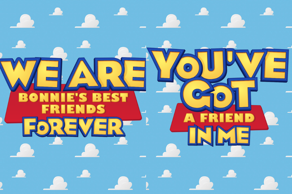Contoh hasil generate tulisan ala poster Toy Story 5 (pixelframe.design)