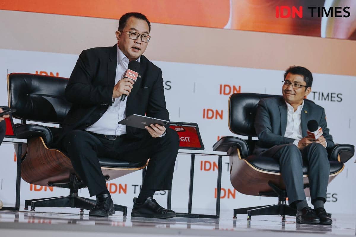 Kepala BRIN, Arif Satria hadir dalam acara Indonesia Summit 2026. (IDN Times/Herka Yanis)