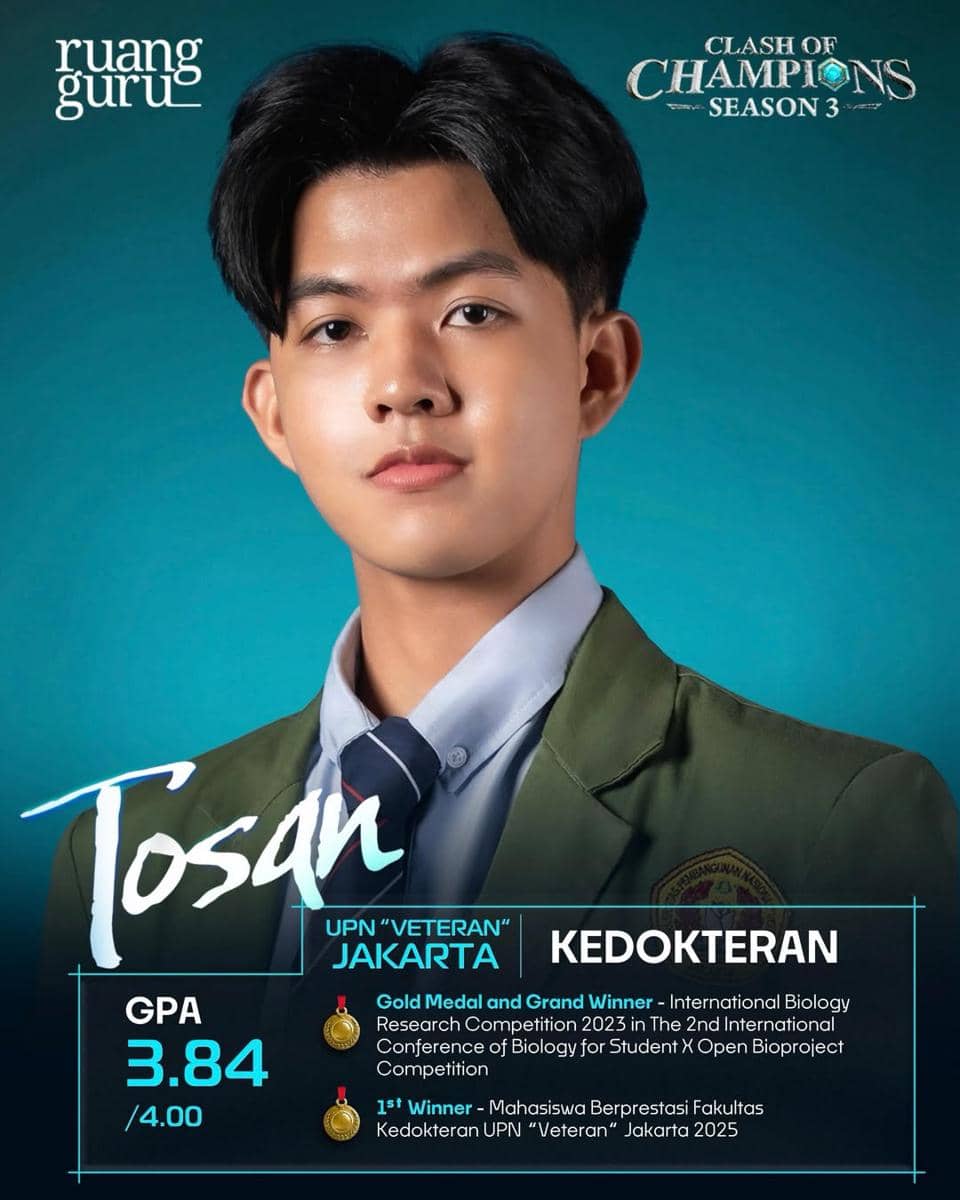 Tosan, peserta Clash of Champions Season 3 Batch 2