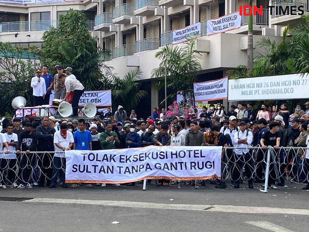 Hotel Sultan Dieksekusi Hari Ini, Ratusan Orang Gelar Aksi Penolakan