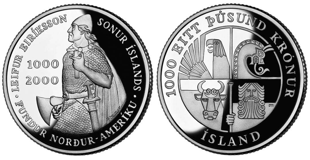 Koin bergambar Leif Erikson