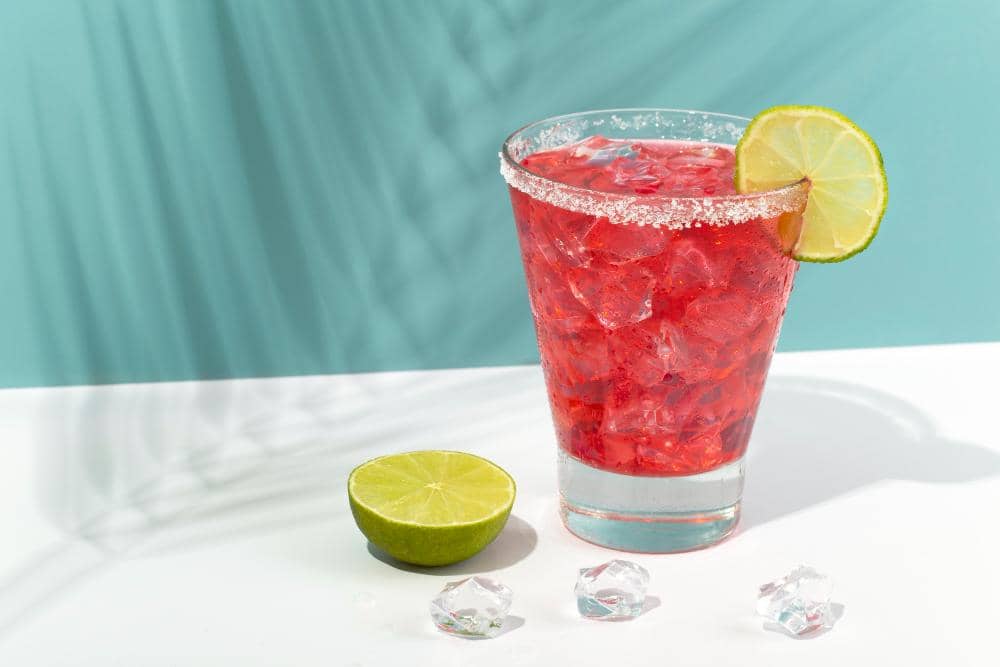ilustrasi sparkling hibiscus mocktail