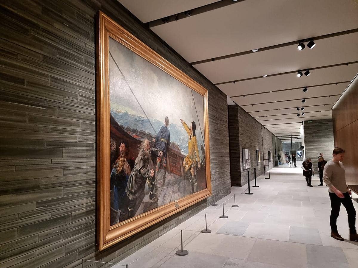 Lukisan yang menceritakan Leif Erikson menemukan Amerika 