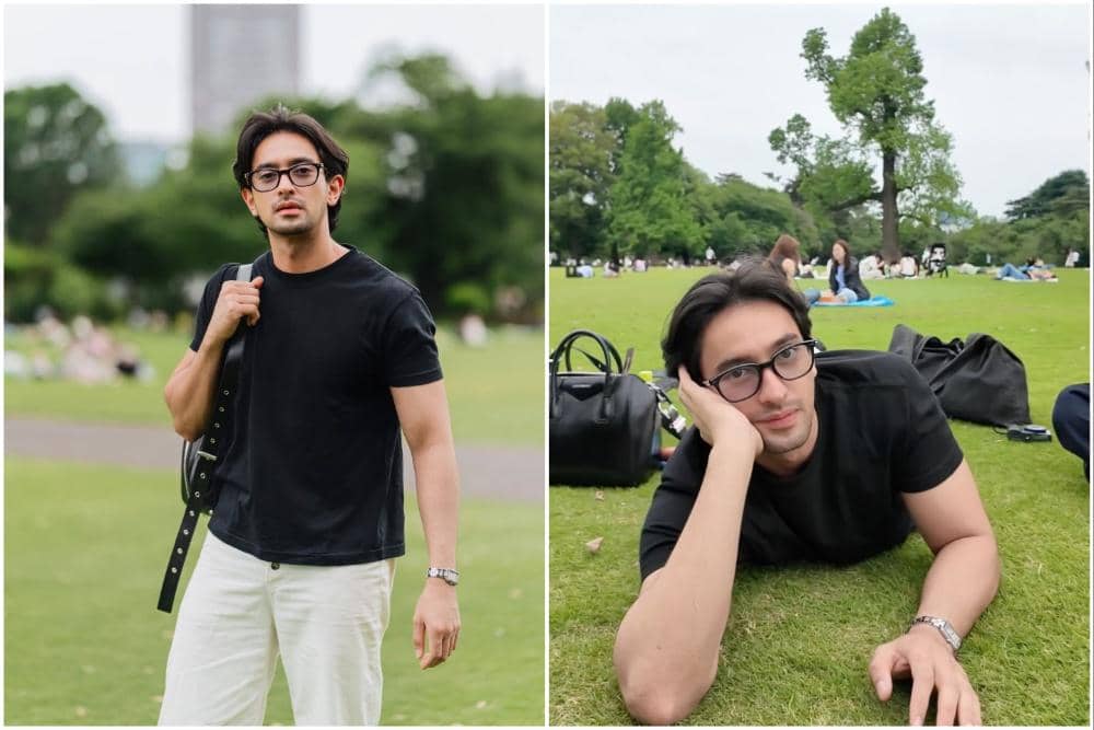 9 Potret Omar Daniel Bersantai di Shinjuku Gyoen National Garden