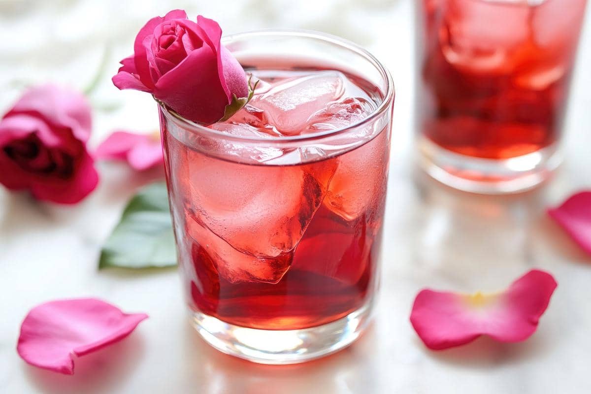 ilustrasi rose tea lemonade