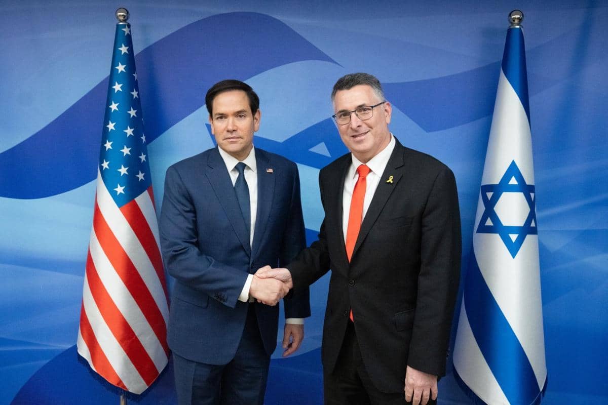 Menlu AS Marco Rubio dan Menlu Israel Gideon Saar